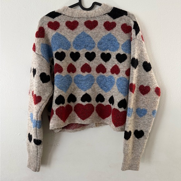 Anthropologie Free the Roses Heart Print Cardigan - Picture 7 of 8